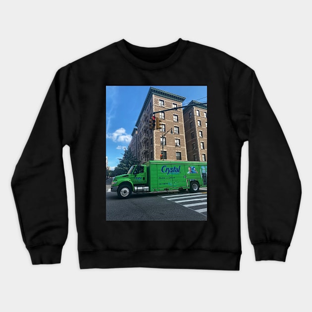 Green Truck, Harlem, Manhattan, New York City Crewneck Sweatshirt by eleonoraingrid